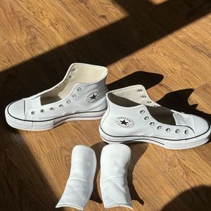 Converse Leather Platform Sneakers